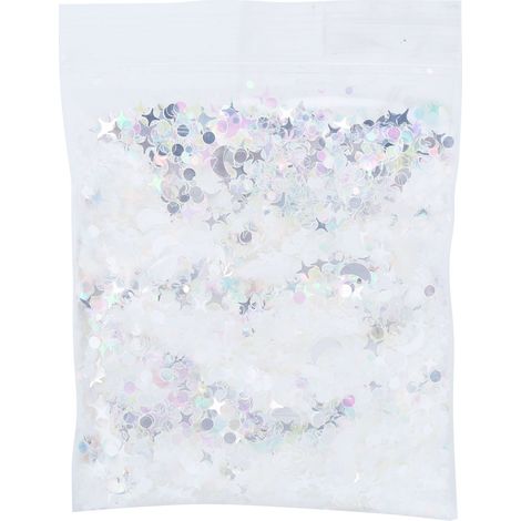 Star Sequins PET Silver Mixed Fantasy Glitter for Body Face Hair Make Up Nail Art MHXK-008 (1/5)