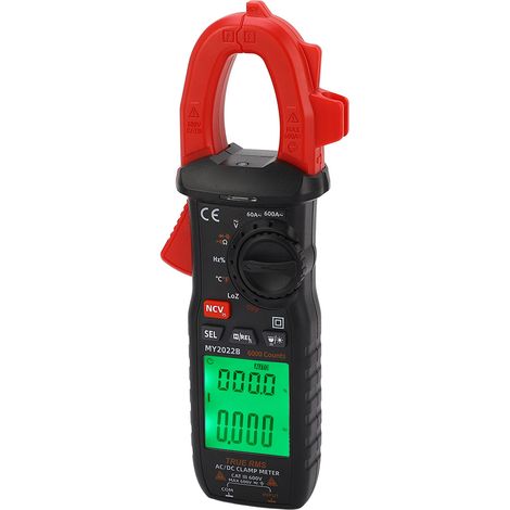 Digitales Stromzangenmessgerät, intelligentes Multimeter mit hoher Genauigkeit, AC/DC-Stromprüfer mit LCD-Hintergrundbeleuchtung zur Widerstandsmessung (1/5)