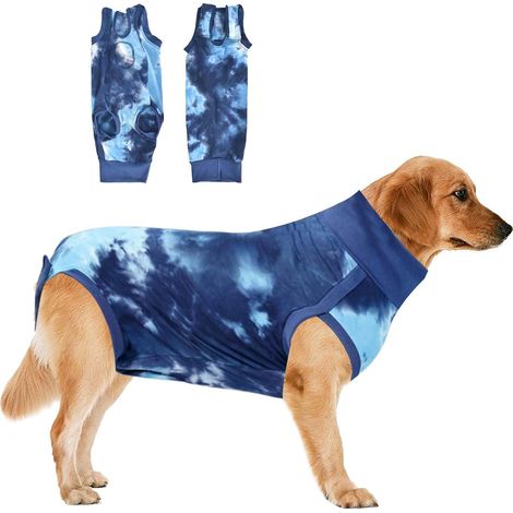 Combinaison de récupération pour Chiens, Maillot de récupération Respirant Vêtement de Chirurgie Costume Protecteur, Medical Chien Body Chien Post Operatoire, Castration Alternatives Collerettes (L) (1/5)