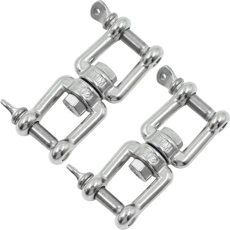 Anneau Pivotant Manille Connecteurs Suspension - MâChoires en Acier Inoxydable 304, Pivote en Toute pour Fauteuil Suspendu, BalançOire, Sac De Frappe, Yoga, Meubles Suspendus Et Divers - 2 Pcs (1/5)