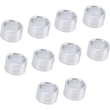 Lot de 10 entretoises rondes non filetées en alliage d'aluminium, diamètre extérieur 10 mm x 6 mm (1/5)