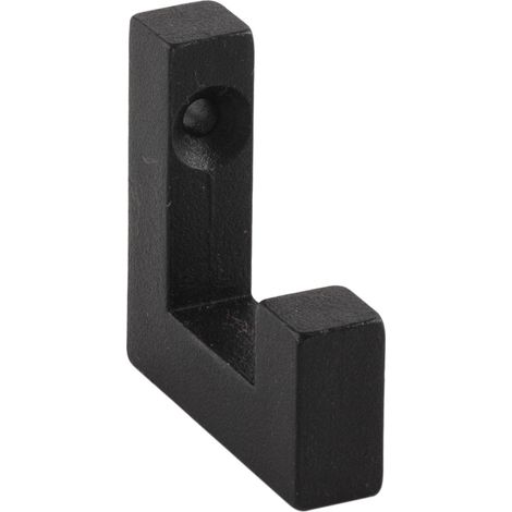 Mantelhaken Ischgl B 10 mm, H 40 mm, Schwarzstahl geölt (1/3)