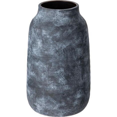 Vaso per Fiori in Ceramica Rustico Decorativo Blu Navy 16,5 x 28 (1/4)