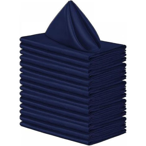 BEBUSINGOTO Servilletas de tela cuadradas de 43 cm (20 unidades), de seda sintética de alta densidad, suaves y lisas. (1/5)