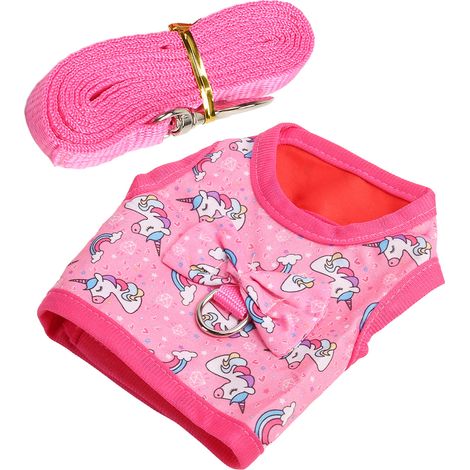 Harnais/laisse pour lapin, laisse mignonne licorne, gilet/lapin pour chinchilla, hamster, cochon d'Inde, lapin S (1/5)