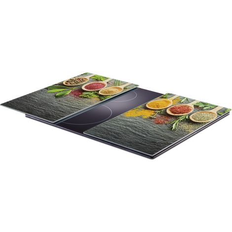 Zeller Piastre di Protezione in Vetro Multicolore 30x52 cm (1/2)