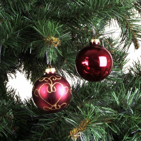 Weihnachtsbaumkugeln 12er-Set 7cm Christbaumschmuck Weihnachtsdeko Baumschmuck (1/4)