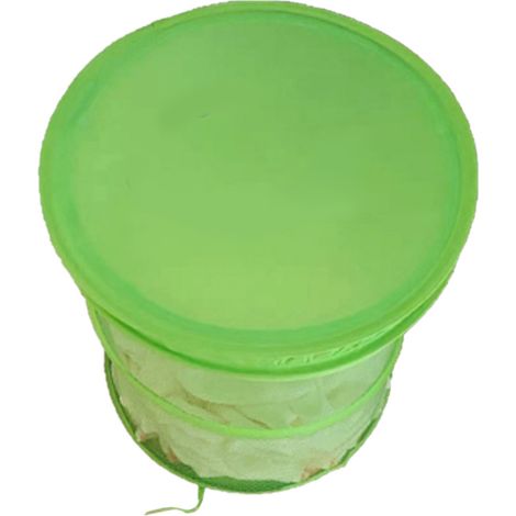 Panier à linge sale en tissu mesh respirant, pliable, pour chambre ou dortoir (1/5)