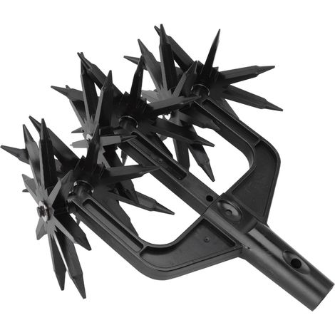 Scarifier - Aérateur de Sol Manuel - Pour Jardin Pelouse Champ - 2 en 1 Désherbeur et Cultivateur - ABS - 20 x 15,7 cm - 537 g (1/5)