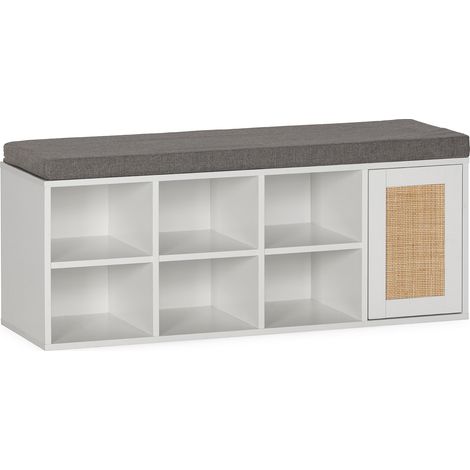 Banco zapatero Rafael Color Blanco 6 Huecos y 1 Puerta (1/5)