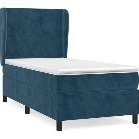 Maison Exclusive - Cama box spring con colchón terciopelo azul os (1/5)