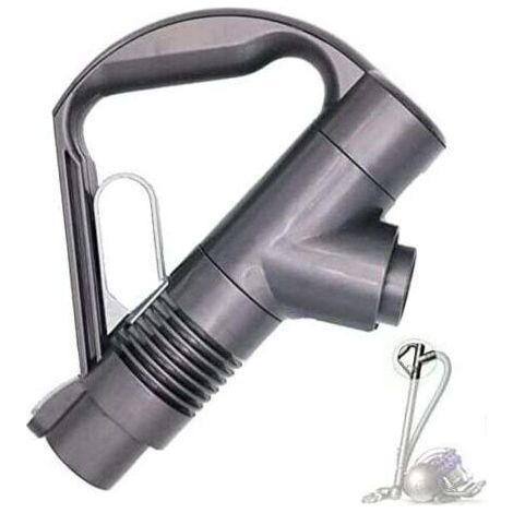 Replacement handle made of plastic, compatible with Dyson vacuum cleaners DC19, DC23, DC26, DC29, DC32, DC36, DC37 (grey/titanium) (1/4)