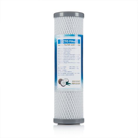 Cartouche filtrante à eau CTO à charbon actif de coque de noix de coco pour filtre de 10 pouces (1/5)