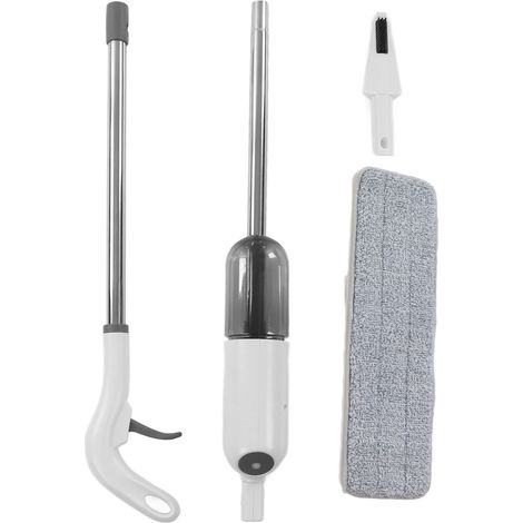Balai vaporisateur un bouton pulvérisation d'eau rotatif lavage mains libres serpillière sol nettoyage humide sec avec un chiffon et raclette (1/5)
