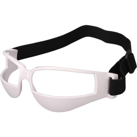 Lunettes d'entraînement basketball anti-regard vers le bas, élastique tête, plastique léger, ajustable, protection dribble (1/5)