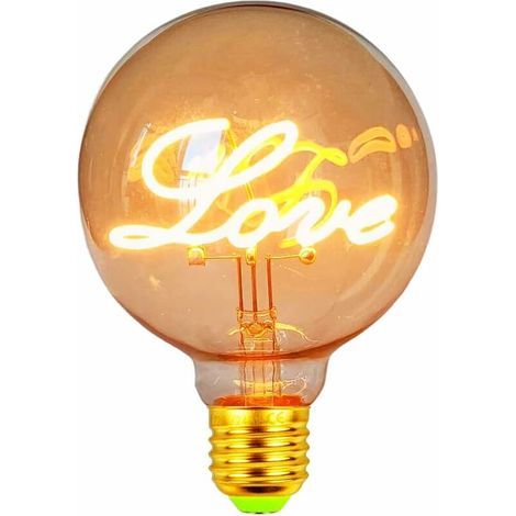 Ampoule Led G95 4W Dimmable 2000Kelvin 220-240V Love Edison Ampoule Décorative E27 (1/5)