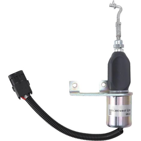 Électrovanne d'arrêt de carburant 3974947 12 V pour excavatrice - Accessoires d'arrêt électrique de la flamme (1/5)