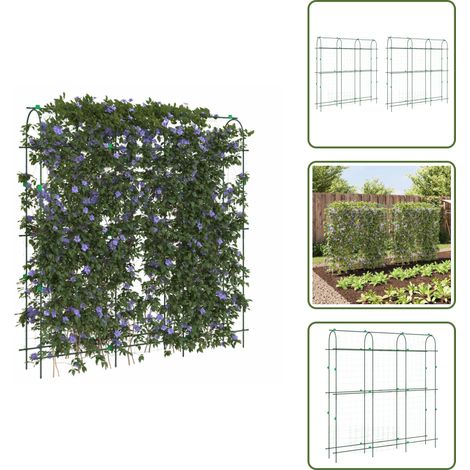Pflanzennetze 2 Stk. U-Rahmen Stahl - Kletterpflanze - Rankgitter - Gartengeräte - Tomatenstange - Gemüseanzucht (1/5)