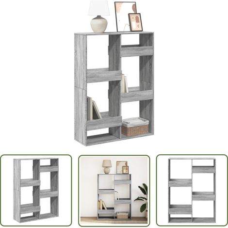 vidaXL Bücherregal Grau Sonoma 100x33x135 cm Holzwerkstoff (1/5)