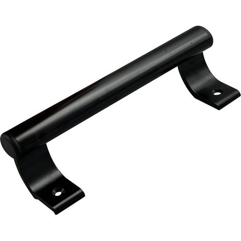 Poignée de porte coulissante en alliage d'aluminium de 8 pouces poignée de porte d'armoire de salle de bain poignée de porte d'entrepôt poignée de porte de jardin (black) (1/4)