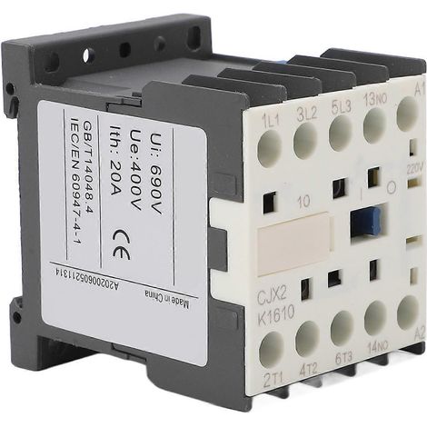Contacteur CA à contacts argentés, tripolaire, interrupteur de commande de charge, 220 V, 16 A, pour alimentation électrique (1/4)