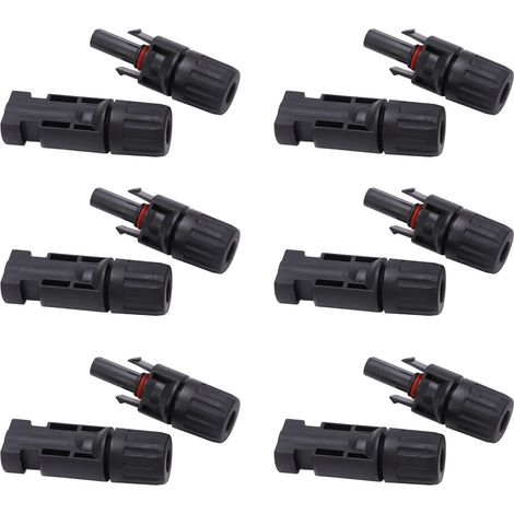 Kit de 12 connecteurs photovoltaïques solaires IP67, broches étamées en cuivre, mâles et femelles, pour l'industrie, 1000 V, 45 A (1/5)