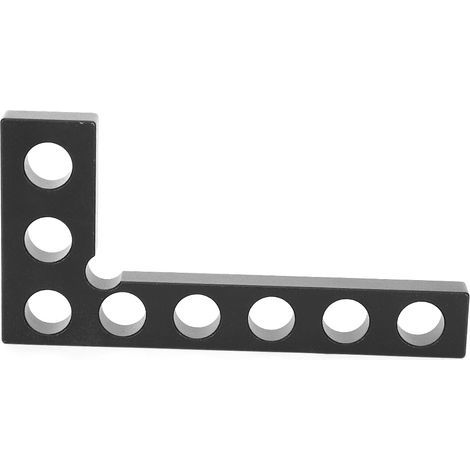 Équerre de positionnement à 90°, règle d'angle droit pour menuiserie, graduée métrique 0-100mm, couleur noire (1/5)