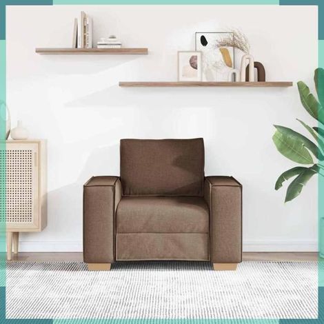 Canapé Fauteuil - 4104964 - Marron - Tissu (100% polyester) - 100 x 78 x 84 cm (1/5)