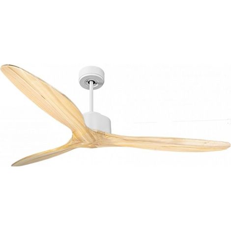 Modulo de KlassFan - Super destratificateur et ventilateur DC 166 cm Blanc pales bois clair sans Lumière  30 à 60 m²