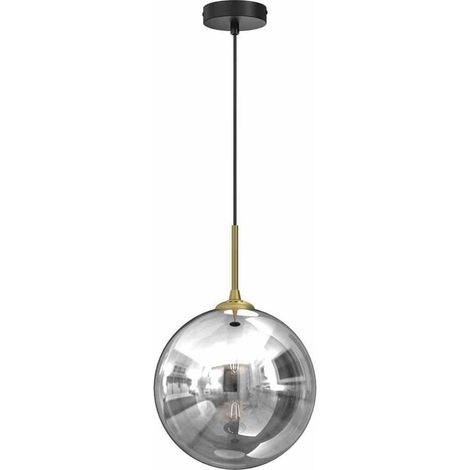 Suspension Milagro Reflex MLP8414 noire verre Ø25 cm