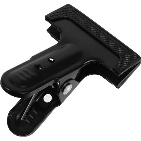 Clip de Fixation en Fer Noir A pour Lampe et Support, Pince Métallique Résistante à L'usure, pour Bricolage et Fonds Photo (1/5)