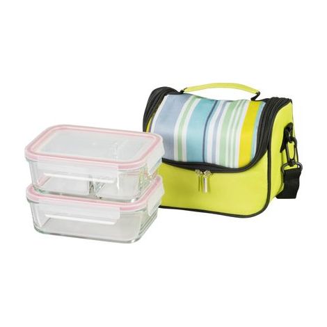 Dose MagicHome, 2er Set, 2 x 900 ml, rechteckig, mit Kühlbox, Thermobox, Thermotasche