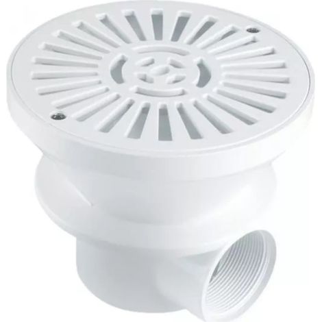 Scarico AstralPool Ø182 bianco per piscina in calcestruzzo con uscita laterale da 2" (1/2)