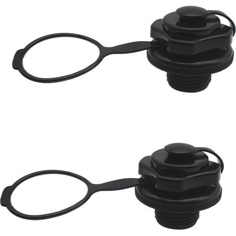 Lot de 2 bouchons de valve d'air gonflables en plastique pour bateau gonflable 24 mm