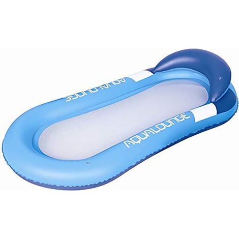 Hamac gonflable de piscine, lit flottant, multi-usages, pour adultes et enfants, bleu (1/5)