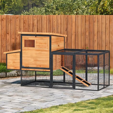 SunJet Poulailler, abri pour poules, cage à poule en bois et acier - Réf. 2M4MMO5FNB10 (1/5)
