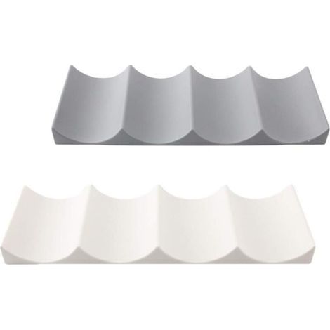 pair 2 pcs étagère à vin en Plastique Style européen, Organisateur de Cônettes de bière, Porte Boîteille empilable pour 10 Boîteilles de vin,Porte Boîteille empilable frigo, emPôlement Facile-Fei Yu (1/4)