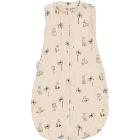 Gigoteuse d'emmaillotage 2-en-1 - CANDIDE - 55 cm - 0/3 mois - Blanc imprimé lange tigre
