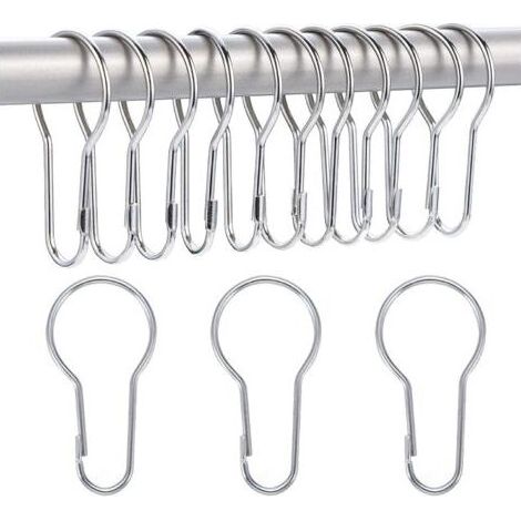 40 Pack Anneaux de Rideau de Douche Crochets Suspendus pour Tri et Organisation (1/5)