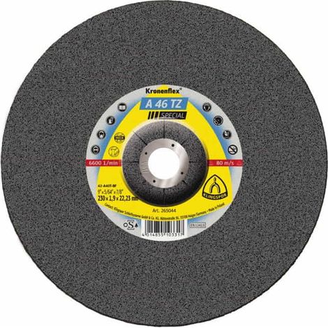 Trennscheibe A 46 TZ Special D230x1,9mm gekröpft INOX Bohr.22,23mm KLINGSPOR