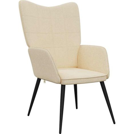 Fauteuil inclinable en tissu beige (1/5)