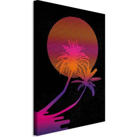 Gemälde – Palme bei Sonnenaufgang (1-teilig) vertikal (1/5)