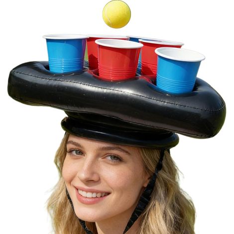 Porte-verre gonflable, Porte-verre gonflable pour piscine, Porte-verre flottant en forme triangulaire, PVC pliable compact, léger et robuste, boîtes pour tasses avec prise stable, vide (1/5)