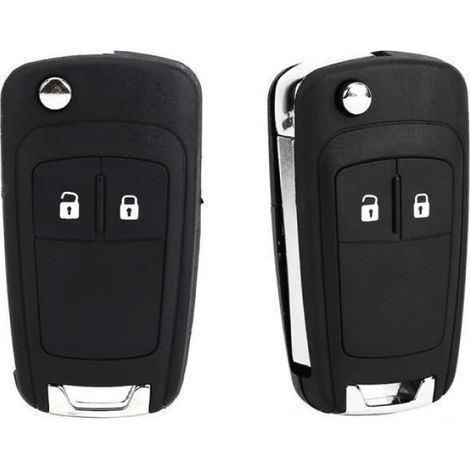 Coque Pliable Pour Cle Telecommande - Vauxhall Opel Astra Insignia - 2 Boutons - Sans Electronique - 1 Piece (1/4)
