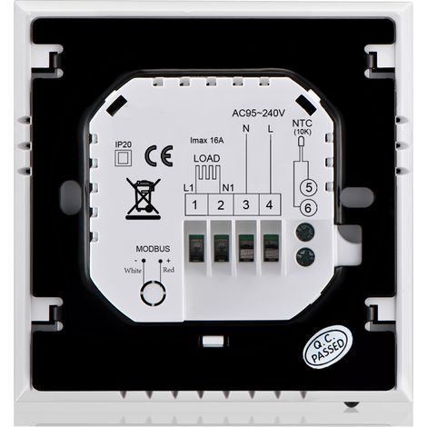 Elektrischer Heizungsthermostat, LCD-Anzeige, wöchentlich programmierbar, 16 A, 95–240 V, Raumtemperaturregler (1/5)