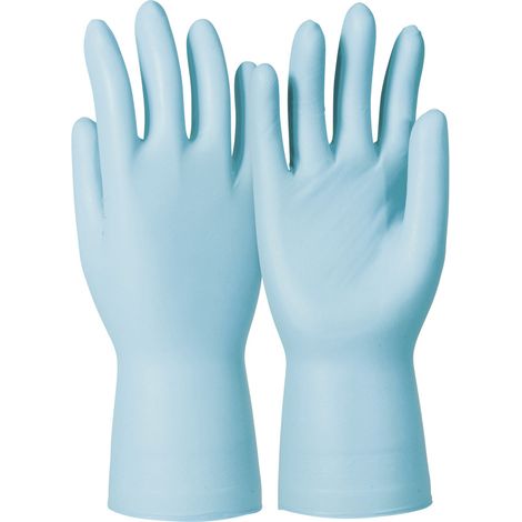 HONEYWELL 074308082C Einweghandschuhe Dermatril P 743 Größe 8 blau Nitril EN 374 (1/10)