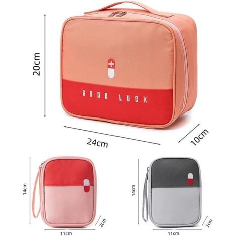 Trousse de Secours Vide,3Pièces Trousse Secours Vide,(1 + 2) Sac de Trousse Pharmacie Portable en Tissu Oxford Imperméable (1/4)