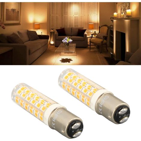 Ampoule LED BA15D, à double culot à baïonnette, dimmable, 6 W, 540 lm, 76 LED, lumière chaude (1/5)