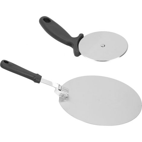 Pelle à pizza pliable en acier inoxydable, spatule, outil de service et de cuisson pour le fromage, 25 cm (10 pouces). (1/5)