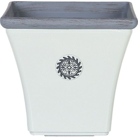 Blumenkübel ELATEIA 37 cm Weiß